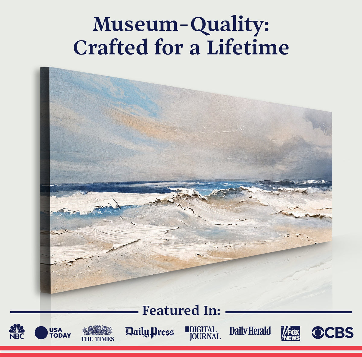 Serene Ocean Wave Coastal Wall Art IX