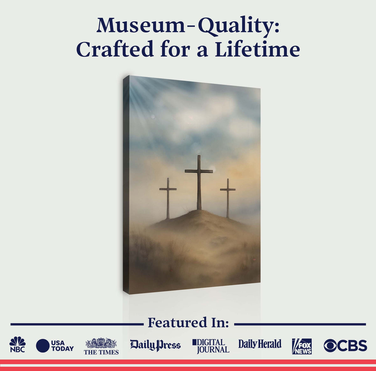 Three Crosses on Calvary Faith Wall Art II