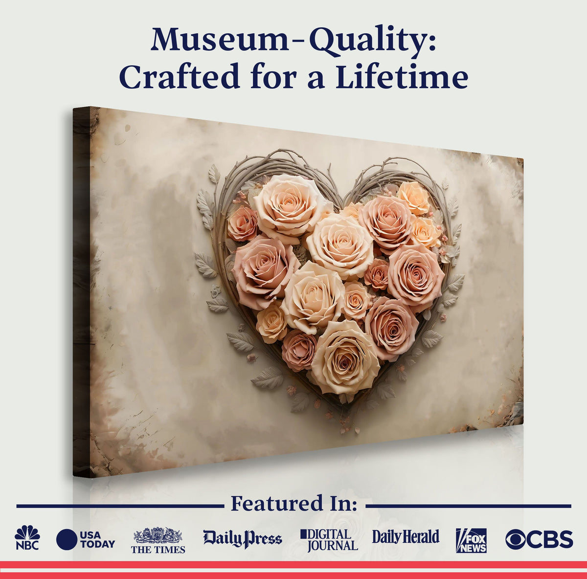 Floral Heart Wall Art III