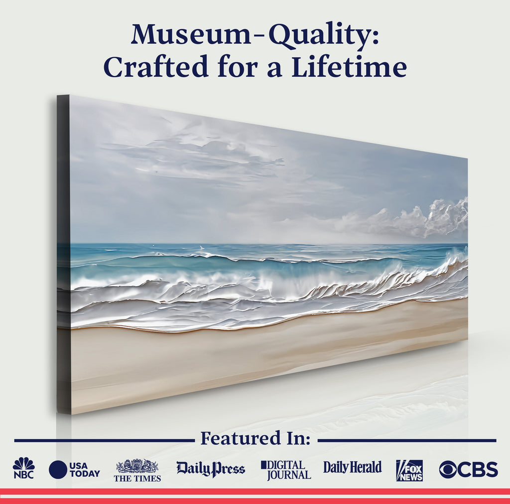 Serene Ocean Wave Coastal Wall Art VII
