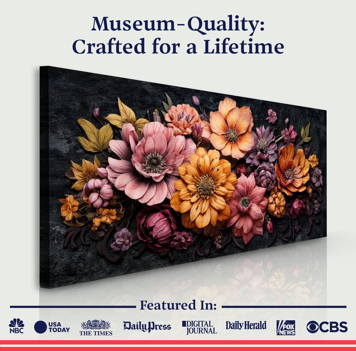 Colorful Floral Realistic Wall Art