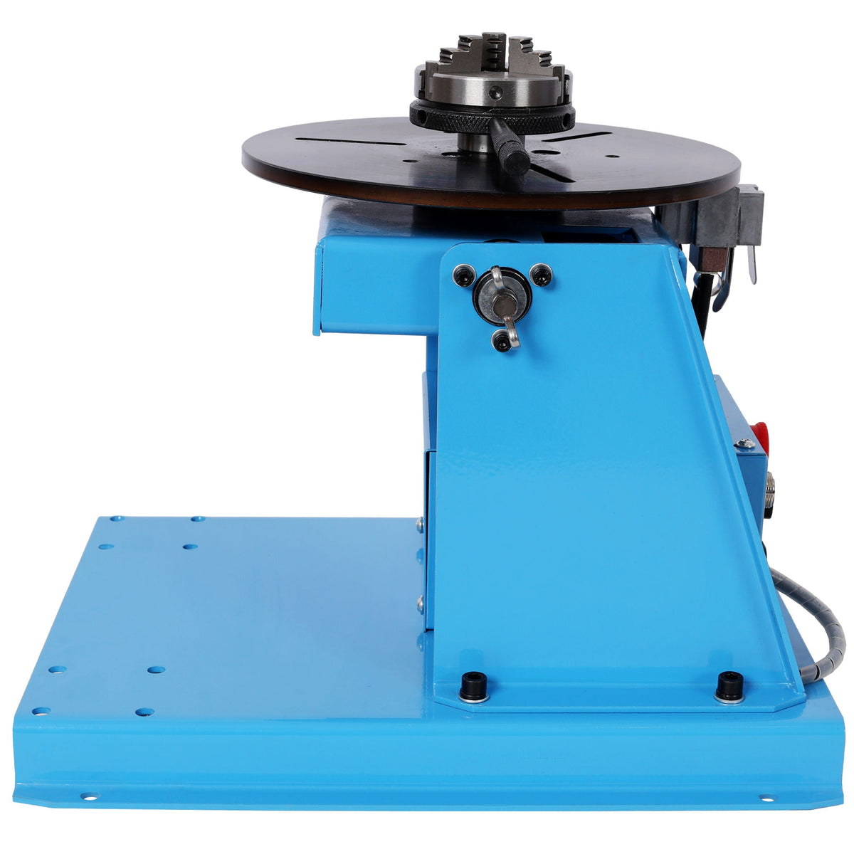 Portable Rotary Welding Positioner with 3 Jaw Lathe Chuck - Blue
