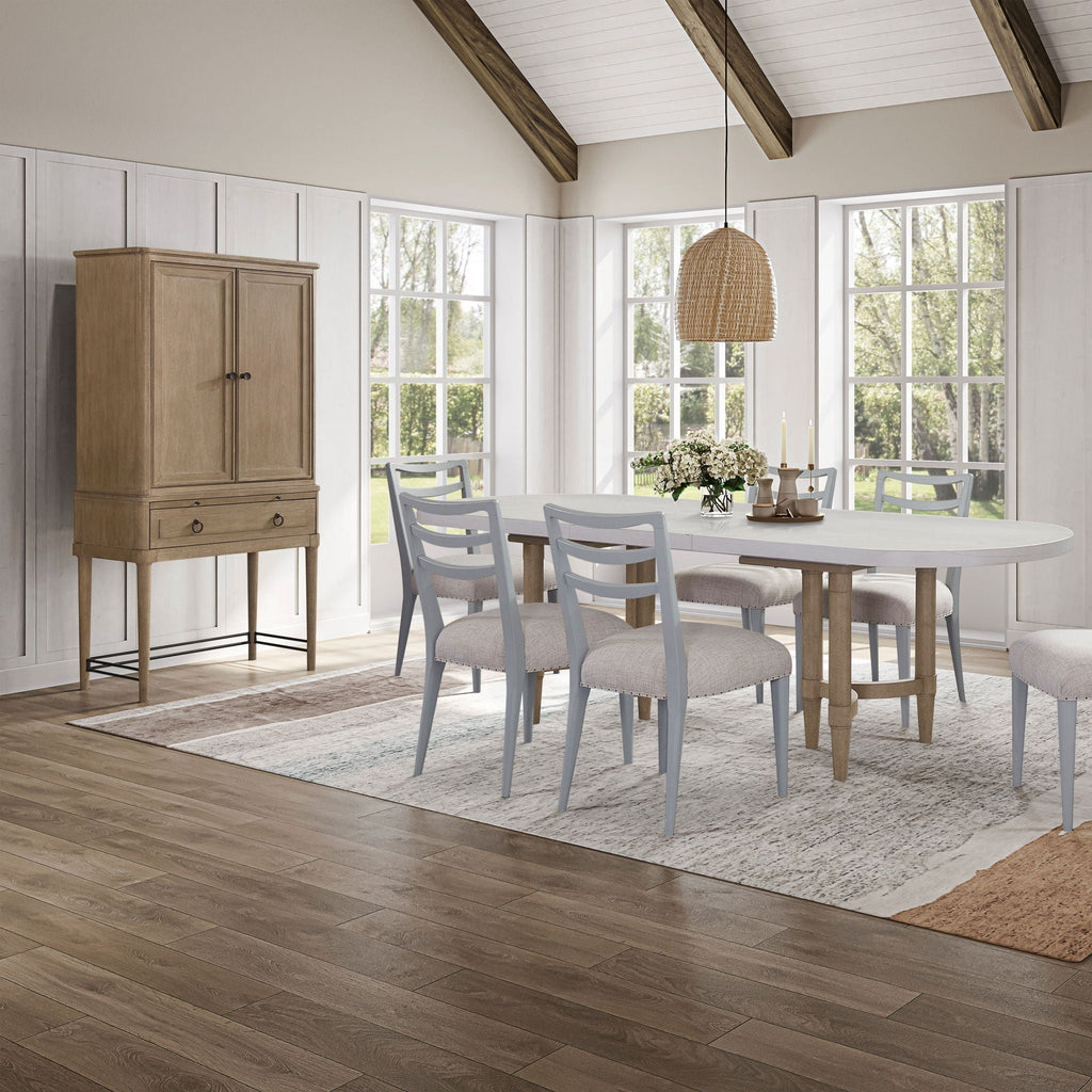 Sand Bar Cabinet with Wine Storage - Solid Wood and MDF