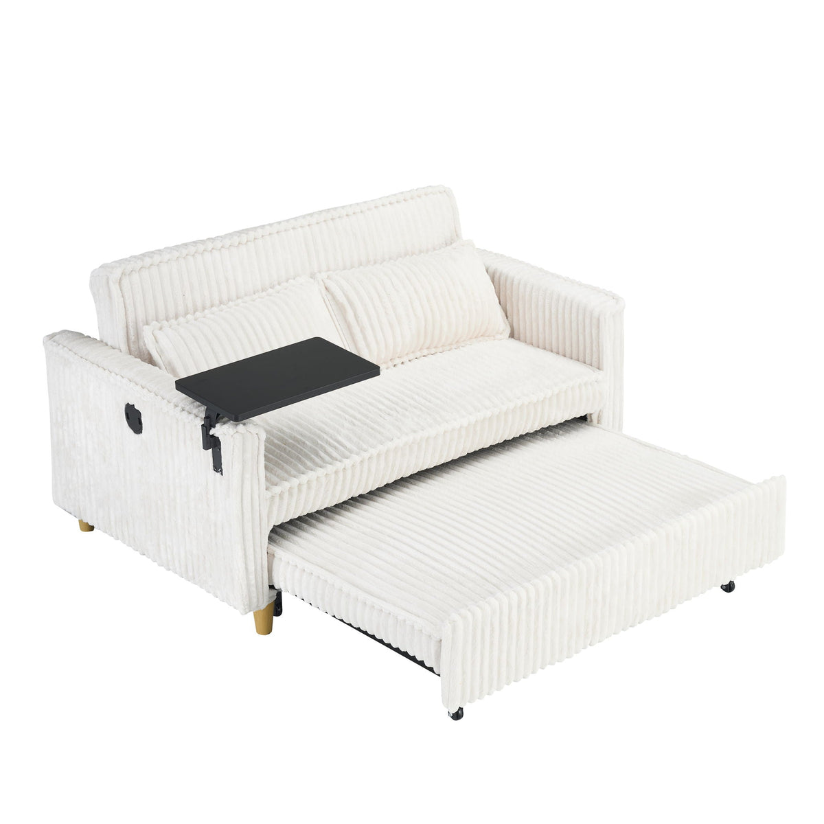 Pull Out Sofa With Movable Tabletop and USB Ports - Multiple Colors