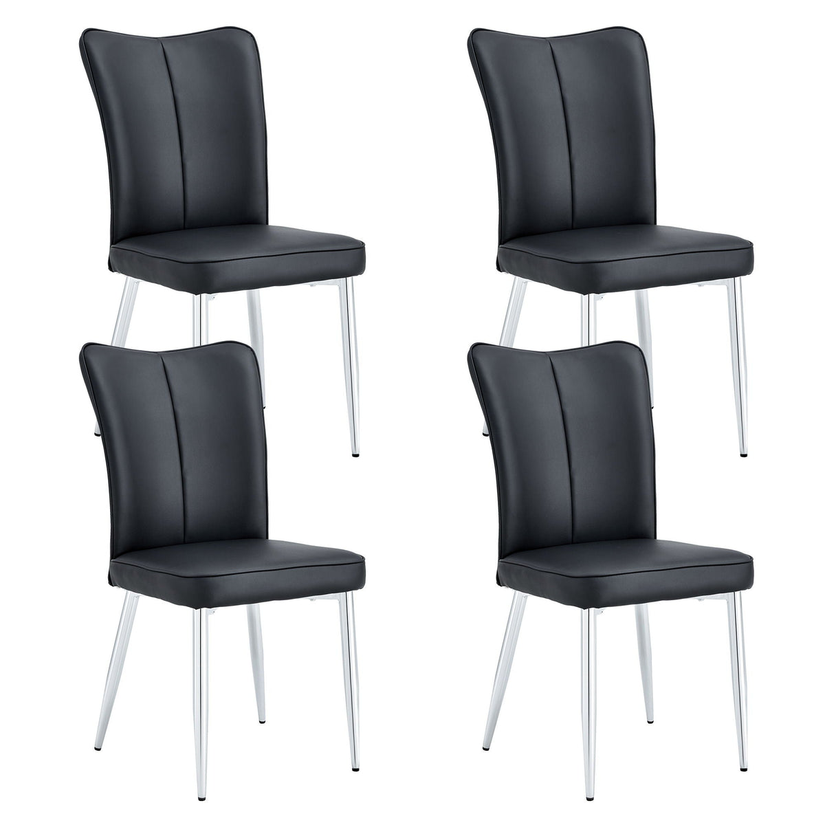 Modern Minimalist Dining Chairs With Metal Legs