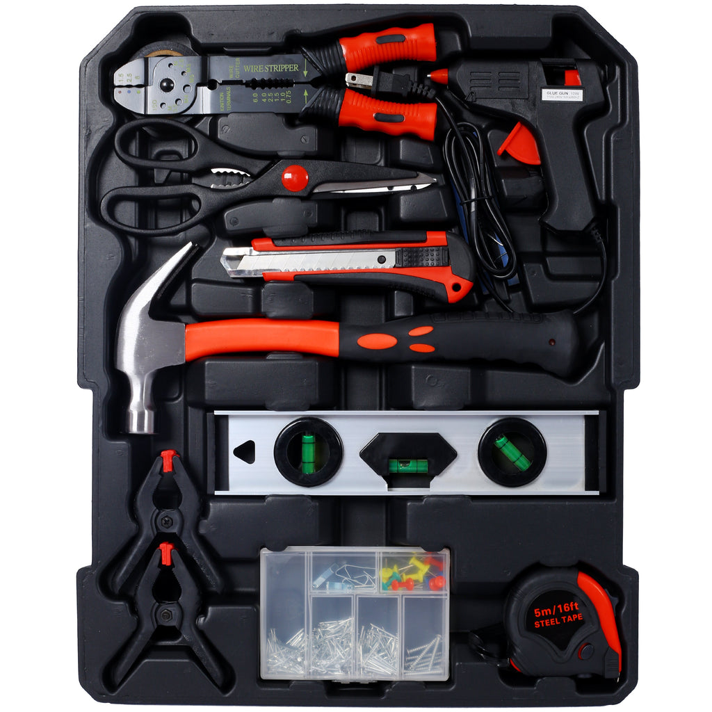969pcs Home Repair Tool Set Kit with 4-Drawer Storage Case - Black