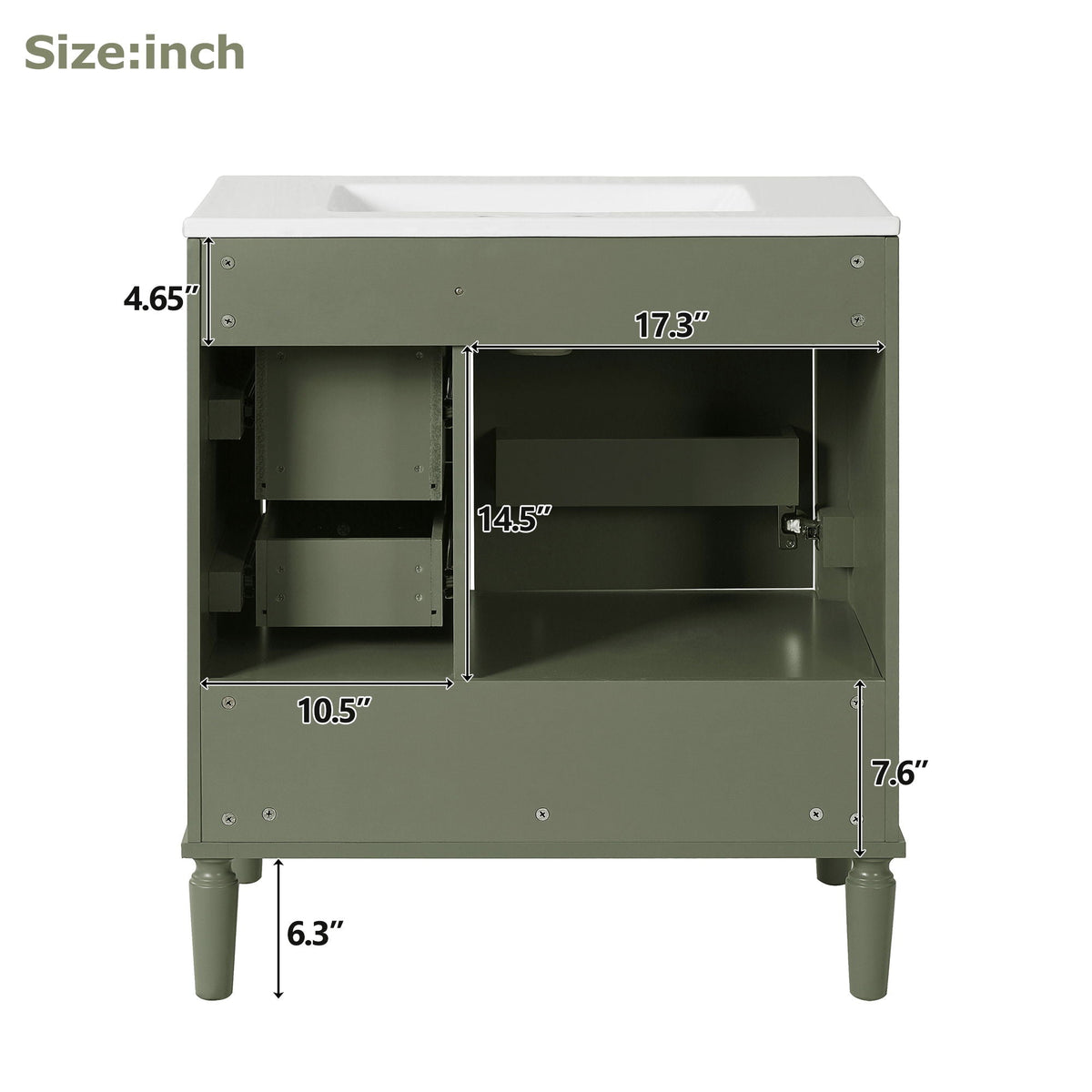 Traditional Bathroom Vanity Set with Soft Close Doors - Multiple Colors