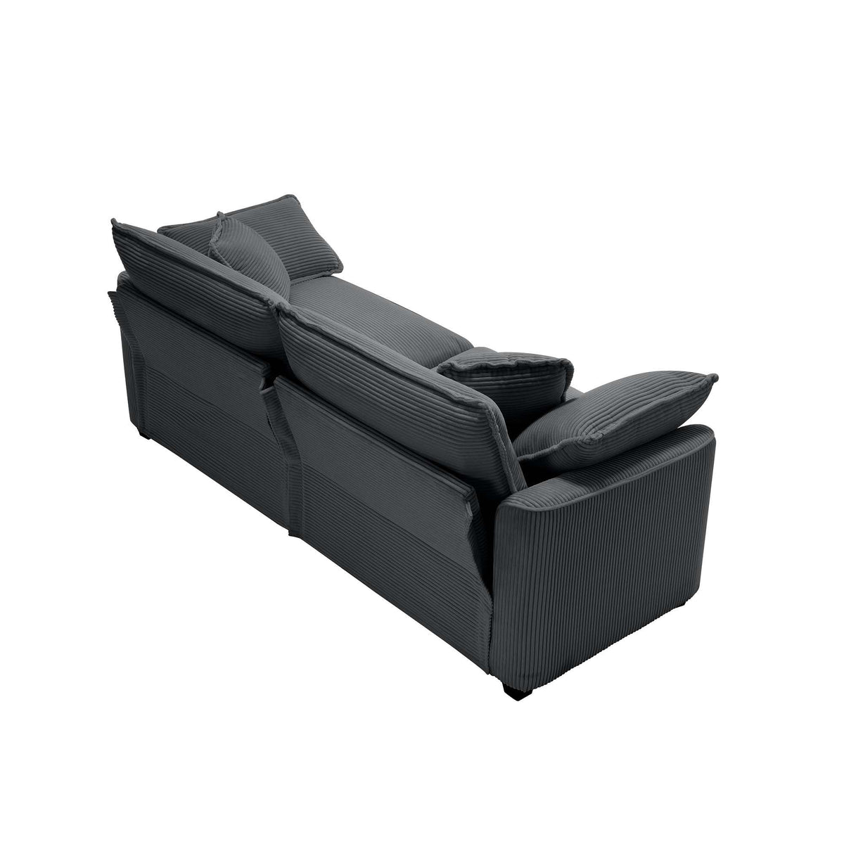 Modern Upholstered Deep Seating Loveseat with 4 Pillows - Multiple Colors