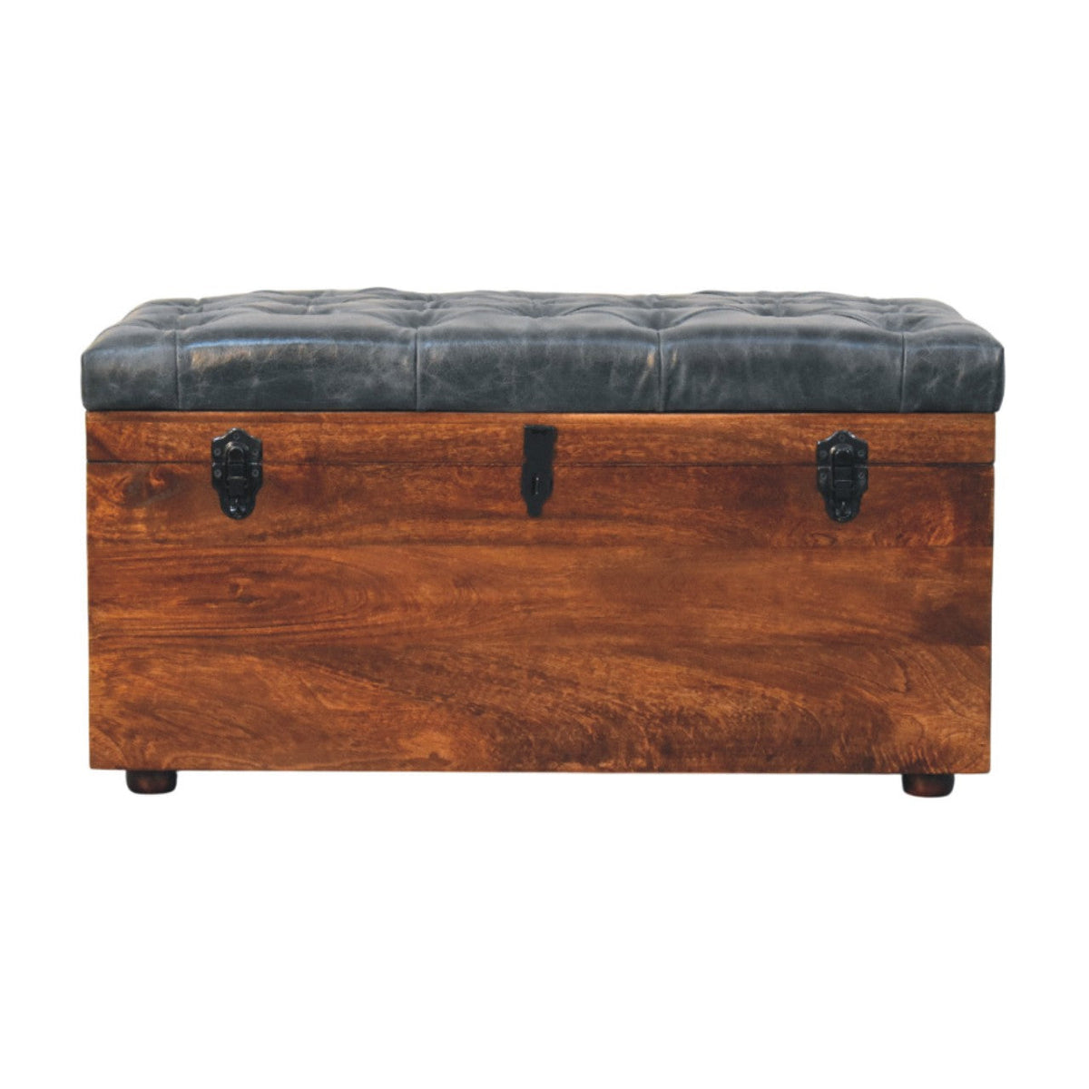 Solid Wood Storage Bench with Ample Storage - California Walnut