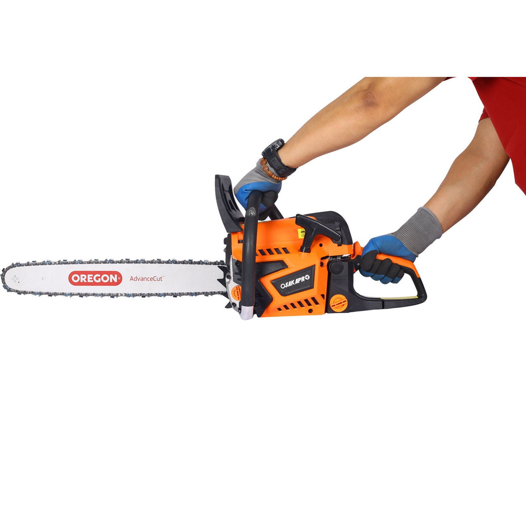 52cc Gasoline Chainsaw with 20" Oregon Bar - Orange