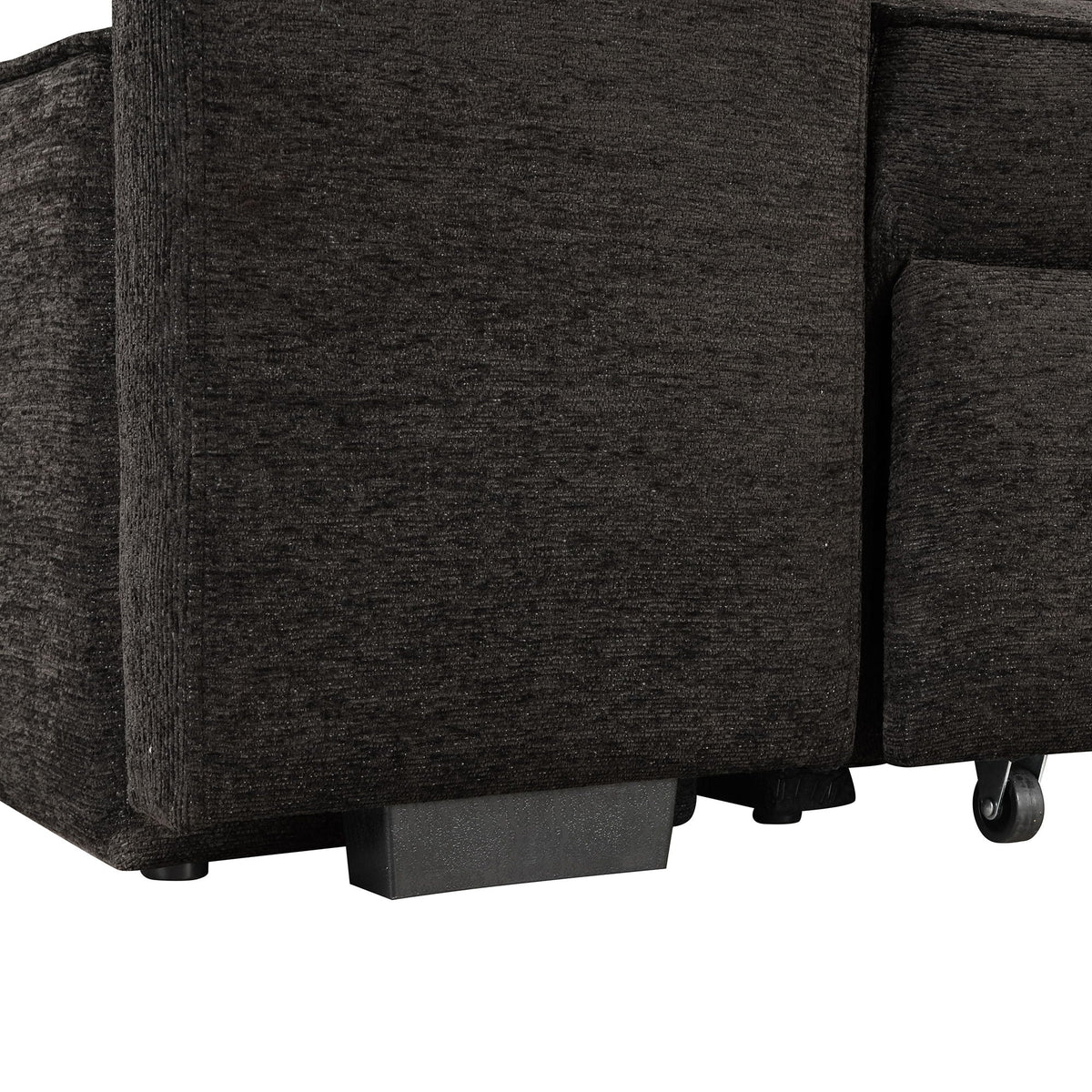 Reversible L-Shape Sleeper Sectional Sofa with Storage Chaise and 2 Stools - Multiple Colors