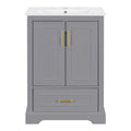 Bathroom Vanity with Sink and Soft Close Doors - White, Black, Green, or Gray