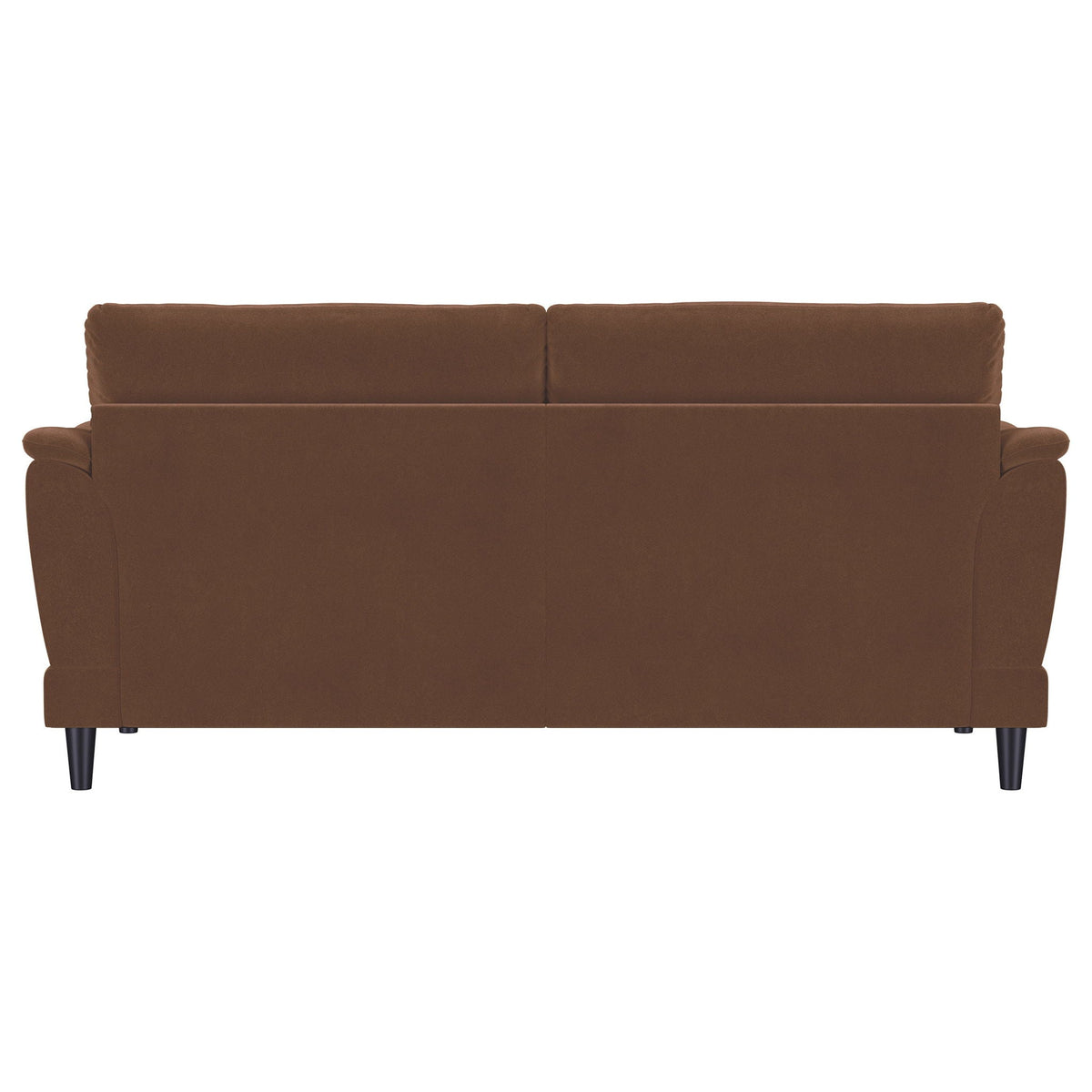 Selma Velvet Upholstered Crescent Arm Sofa Rust