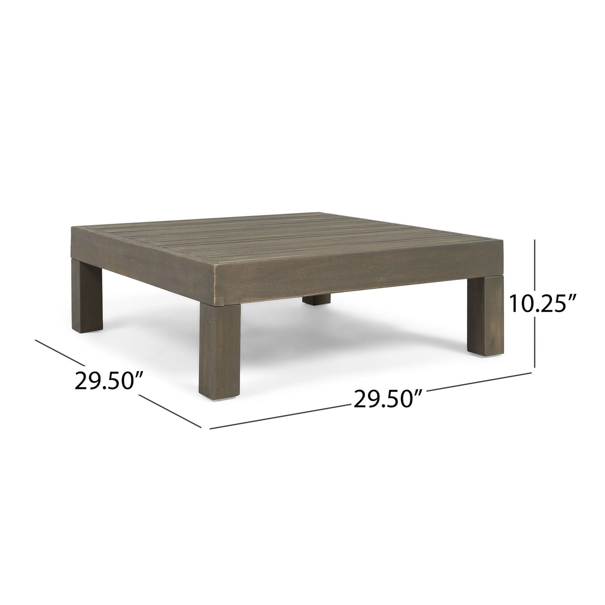 Oana 3 Piece Loveseat Set with Coffee Table - Acacia Wood Outdoor Seating