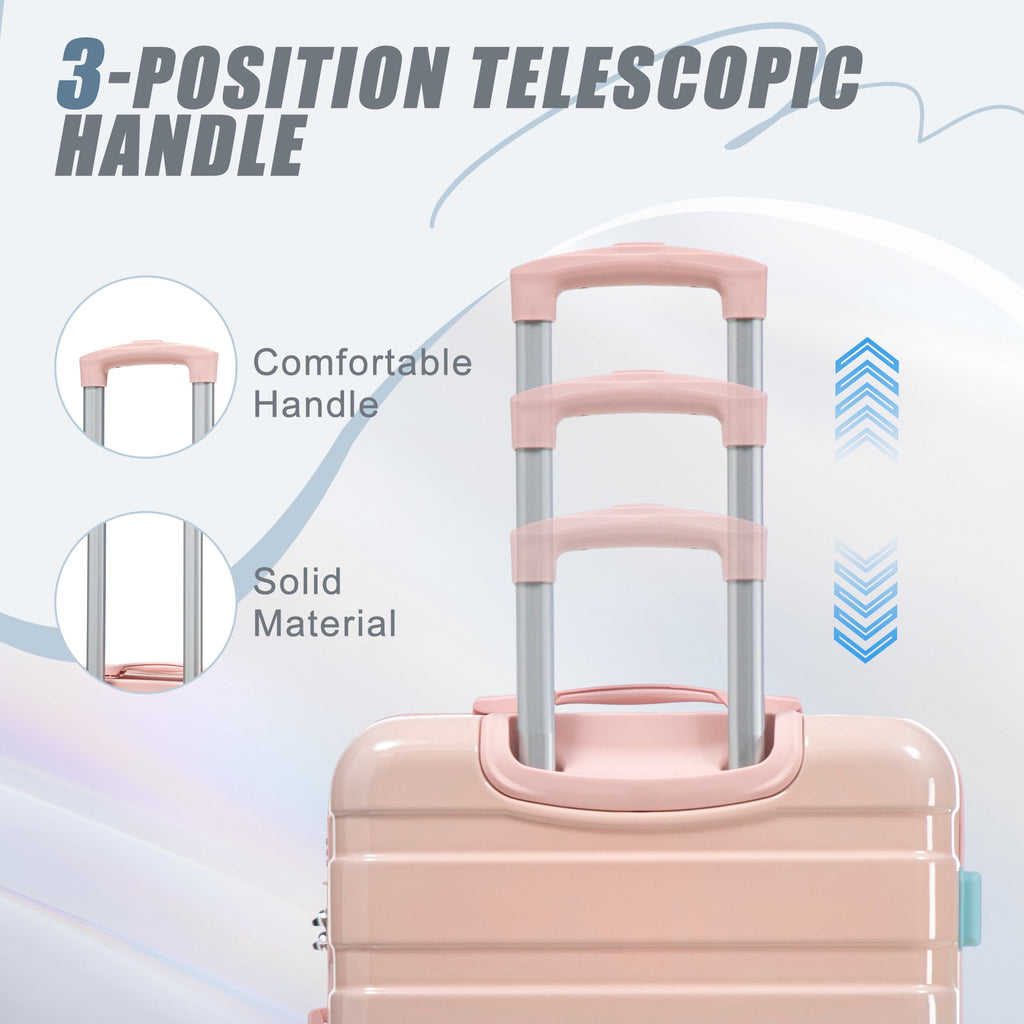 Gradient Color Hard Case Luggage 3-Piece Set with Spinner Wheels