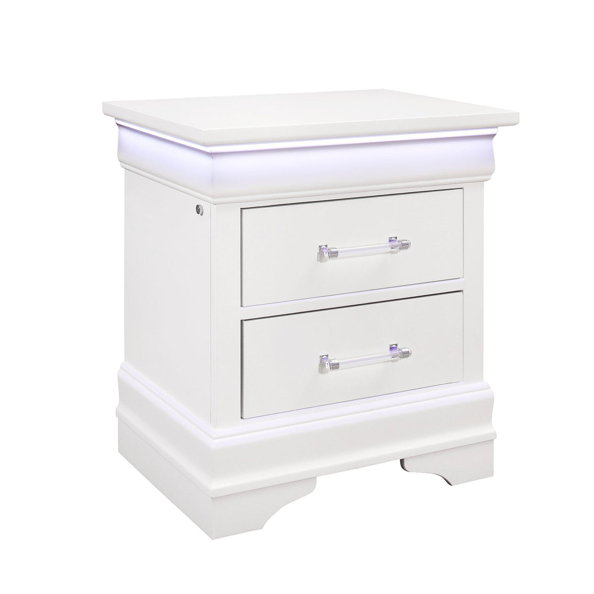 Charlston Nightstand with LED Lighting – Blue or White