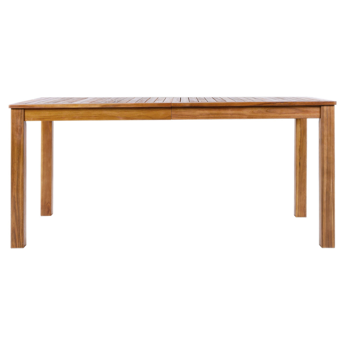 Acacia Wood Patio Dining Table with Slatted Top - 67" Rectangular