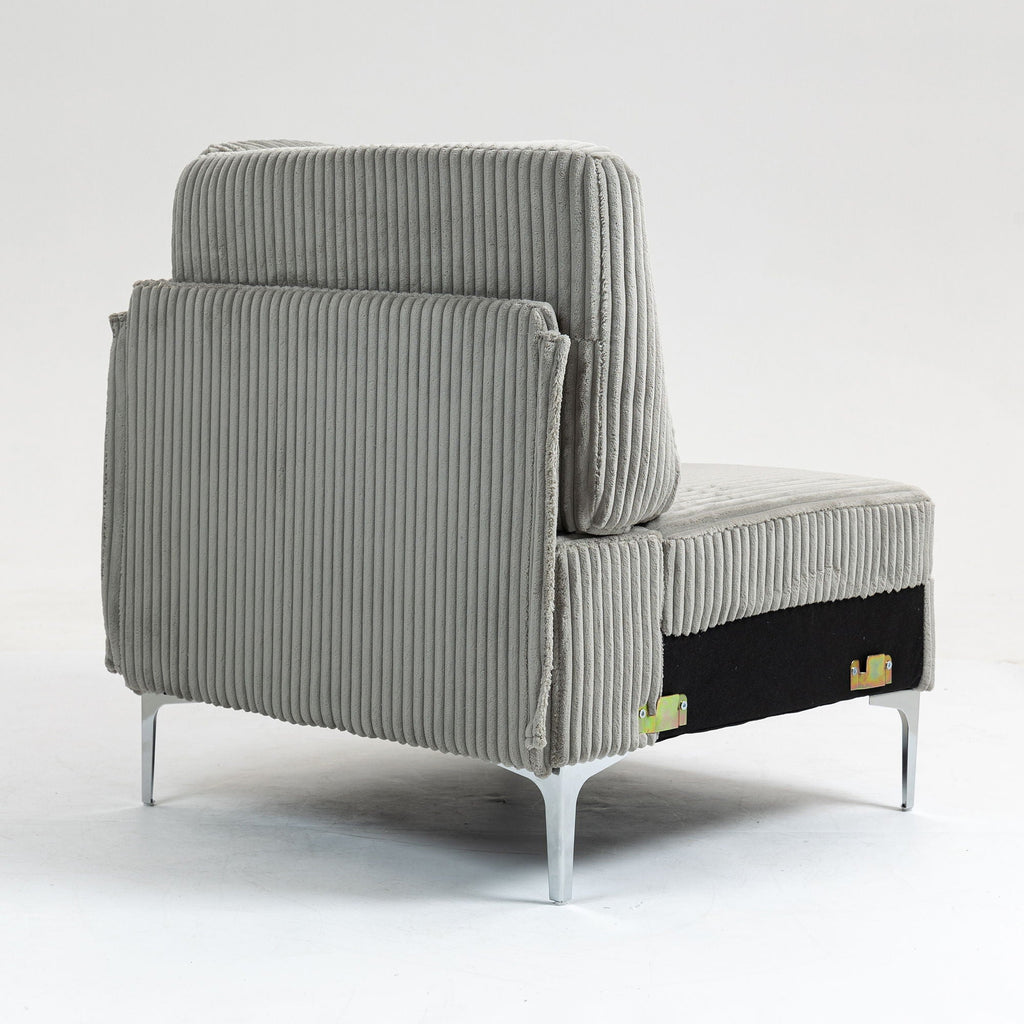 Modular Sectional Sofa Corner Seat with Versatile Configuration - Gray or Beige