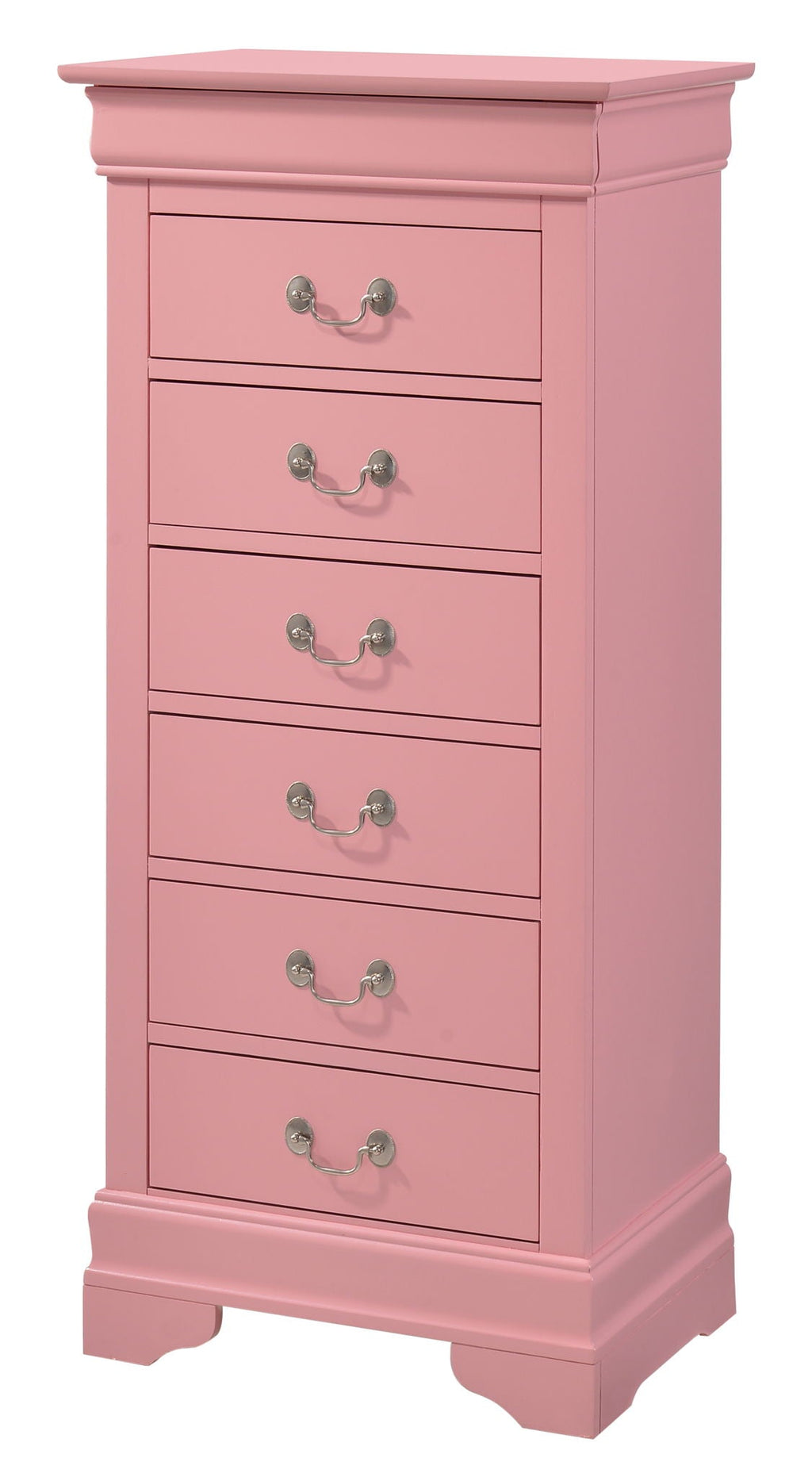 Traditional Style Lingerie Chest with Carved Base - Multiple Colors