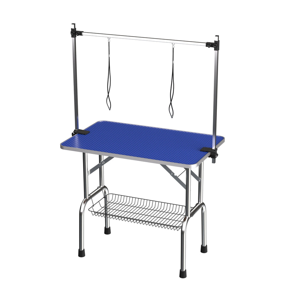 Folding Pet Grooming Table with Adjustable Arm - Multiple Colors