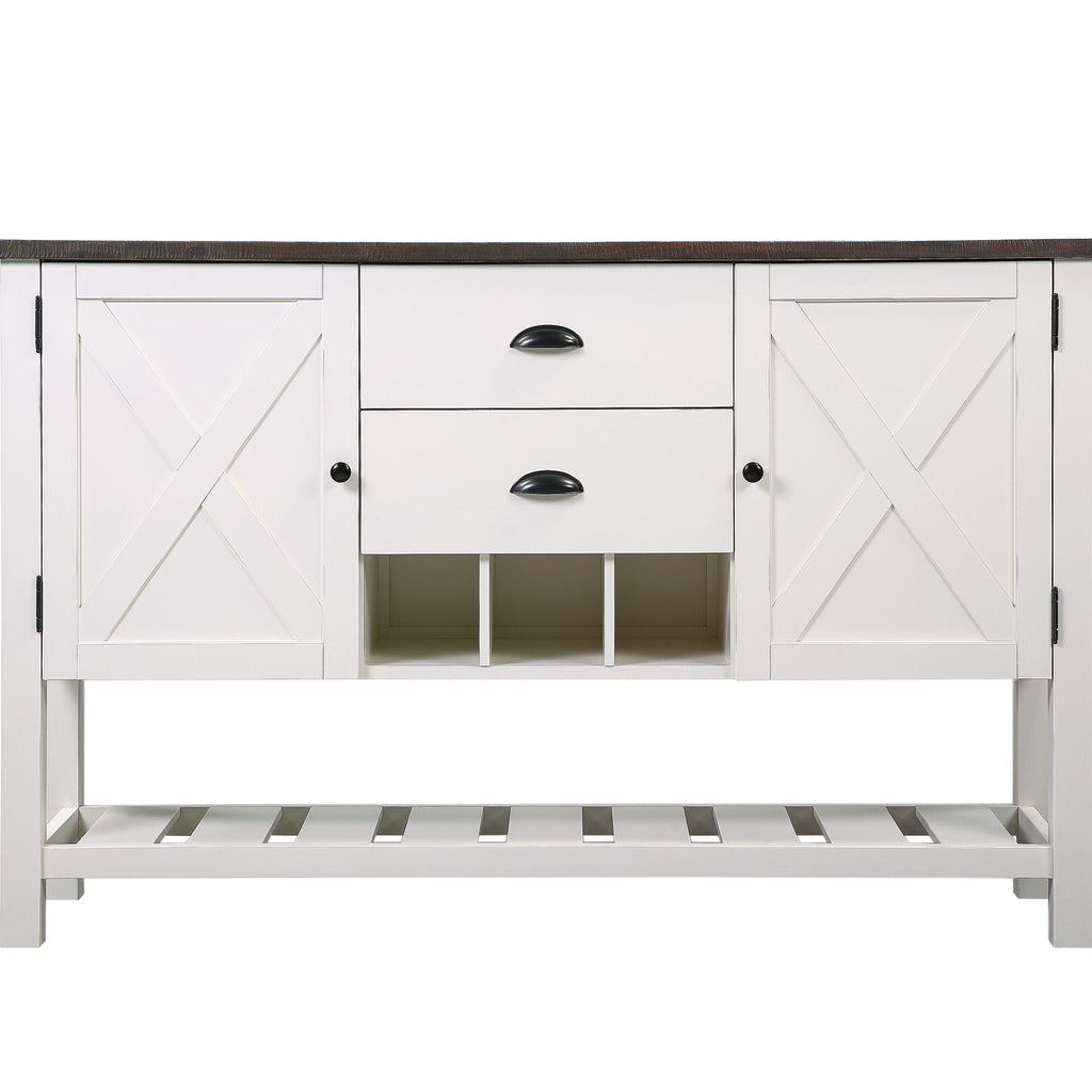 2 Drawer Server with Spacious Storage - Brown