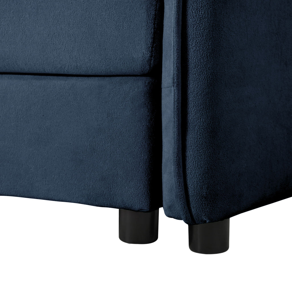 Modern Oversized Accent Chair Set with Large Seat - Blue