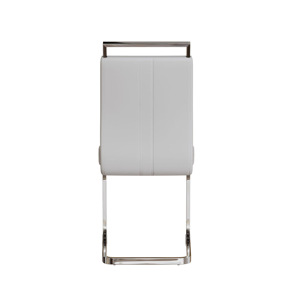 Modern Dining Chairs with Padded Seat and High Back - Black, White, or Dark Gray