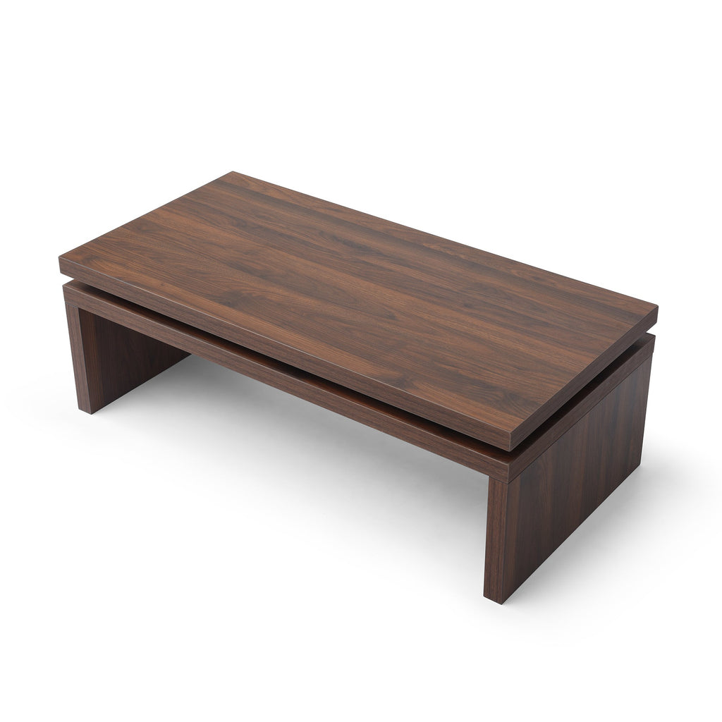 Wood Coffee Table with MDF Construction - Mid Century Modern Farmhouse