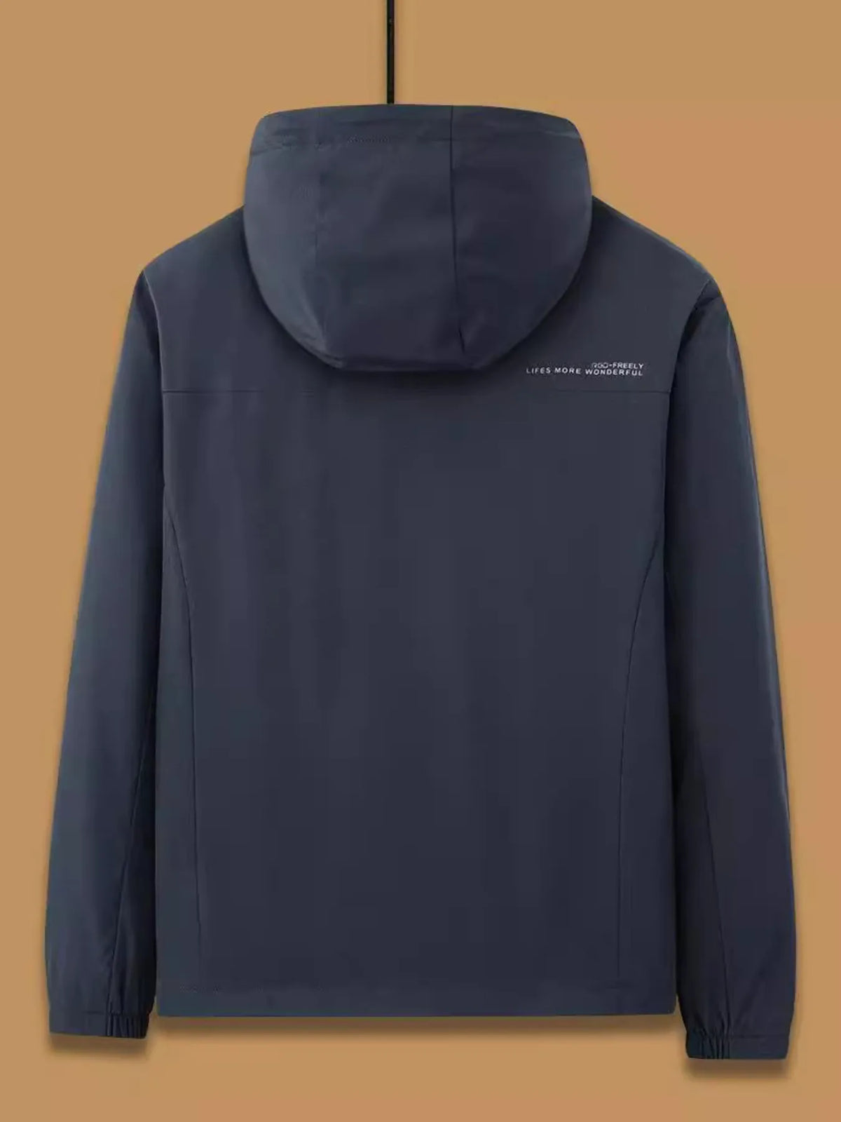 Men's Plus Size Zip Up Long Sleeve Hooded Jacket