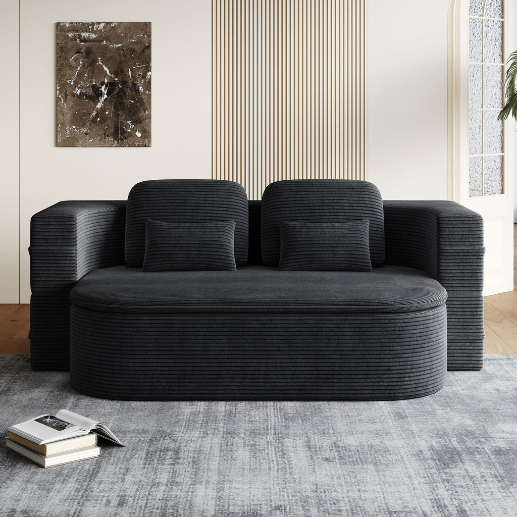 2 In 1 Foldable Sofa Bed with Multi Functional Blanket - Futon Sofa