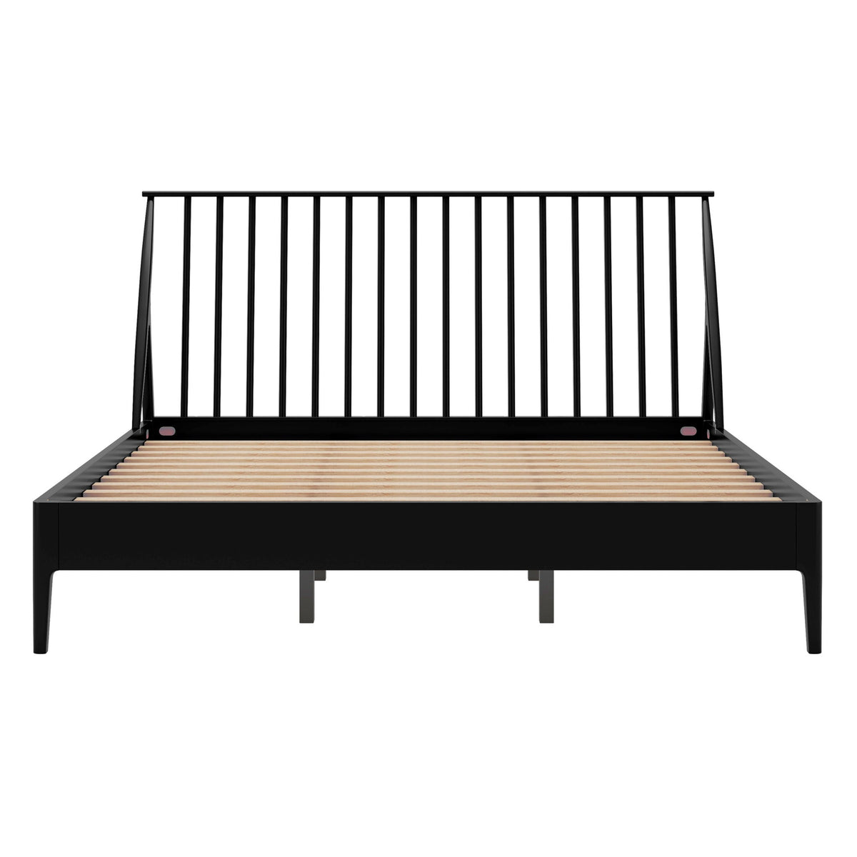 Bohemian Platform Bed with Tall Headboard - Dark Brown or Black