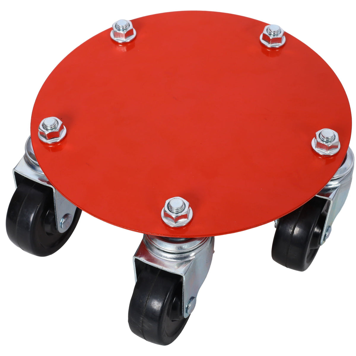 Heavy Duty Snowmobile Dolly V Slide with Swivel Casters - Steel, Red