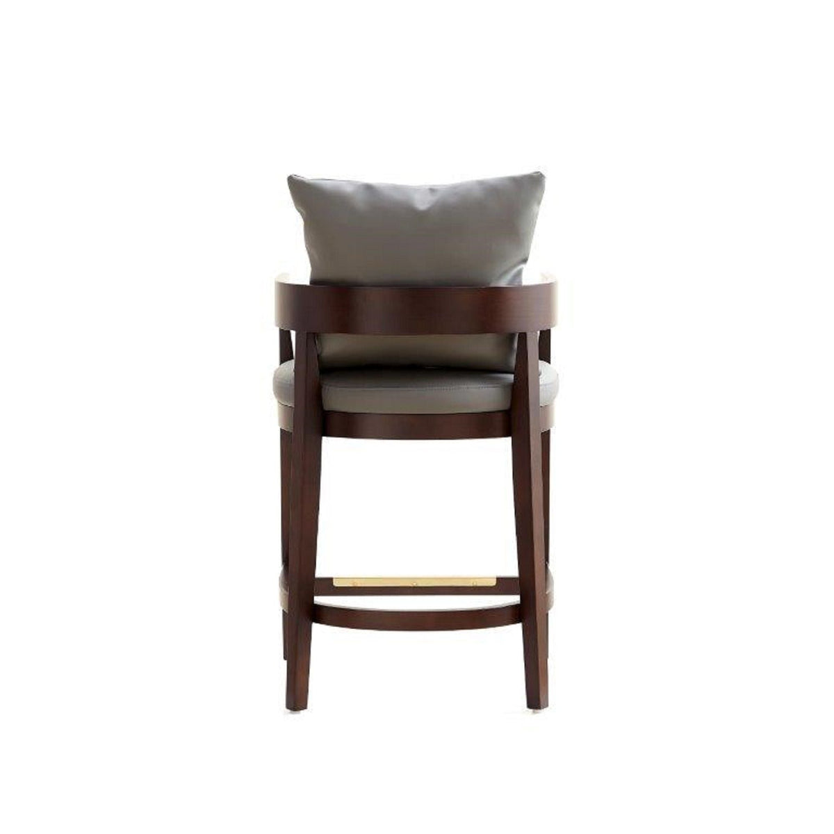 Mid-Century Modern Counter Stool with Upholstered Seat - Multiple Colors