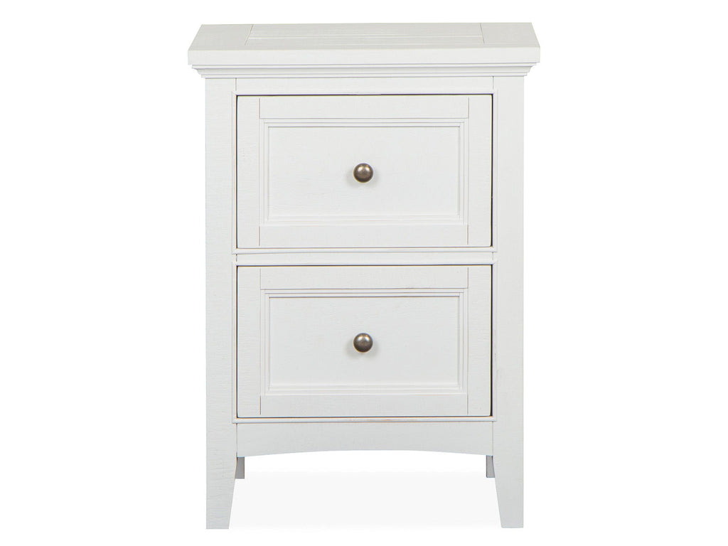 Heron Cove - Small Drawer Nightstand - Chalk White And Dovetail Gray