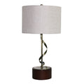Nightstand Desk Lamp with Twisted Base - White