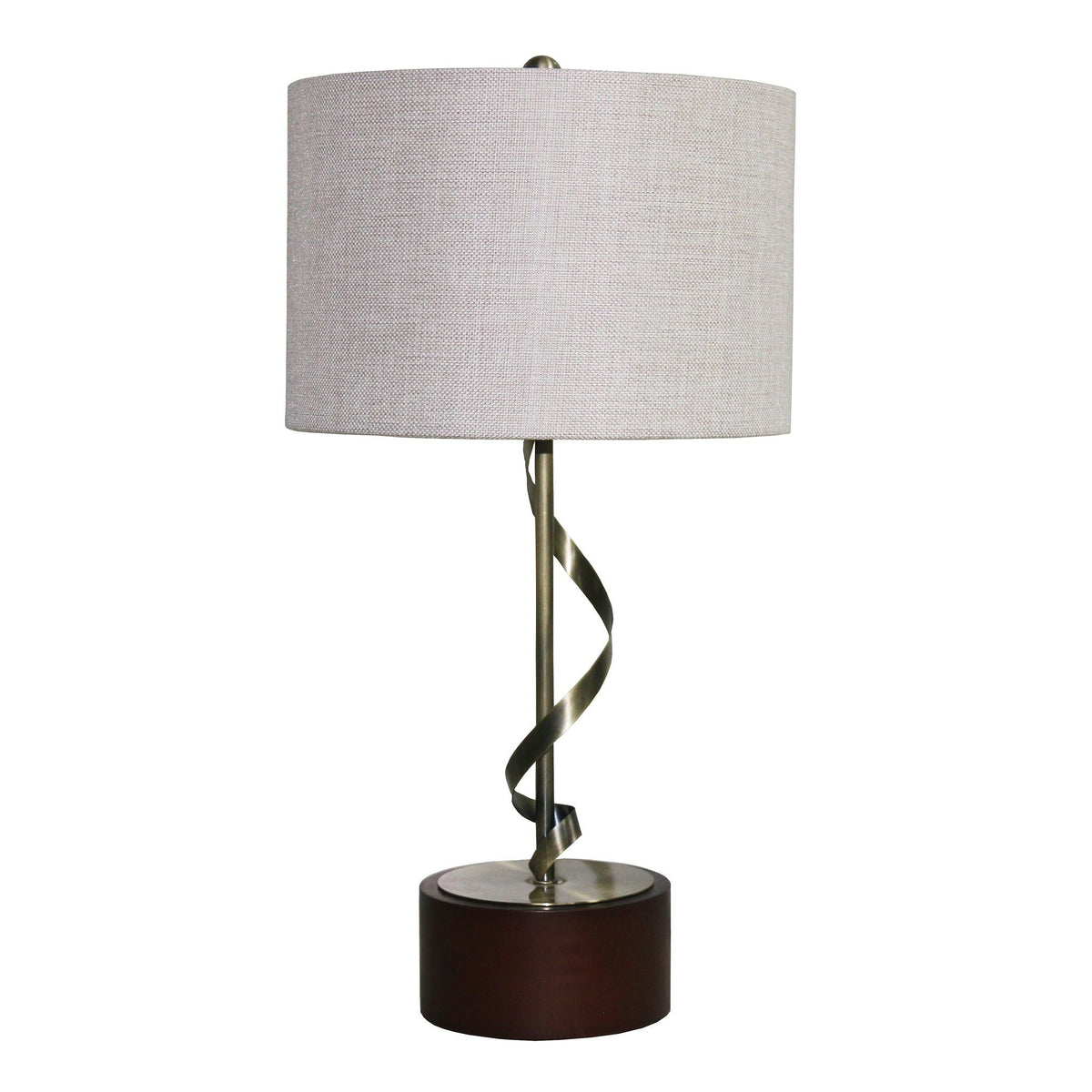 Nightstand Desk Lamp with Twisted Base - White
