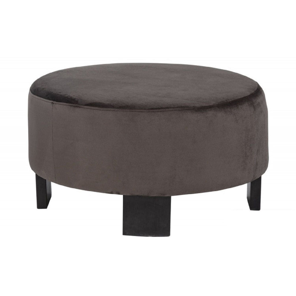 Nesting Round Coffee Table with Ottoman - Faux Marble Top - Gold/Brown