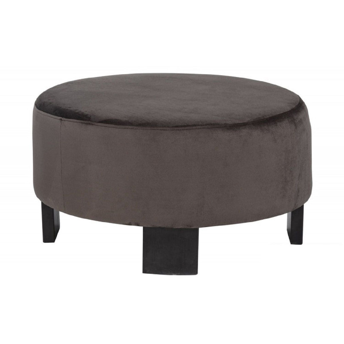Nesting Round Coffee Table with Ottoman - Faux Marble Top - Gold/Brown