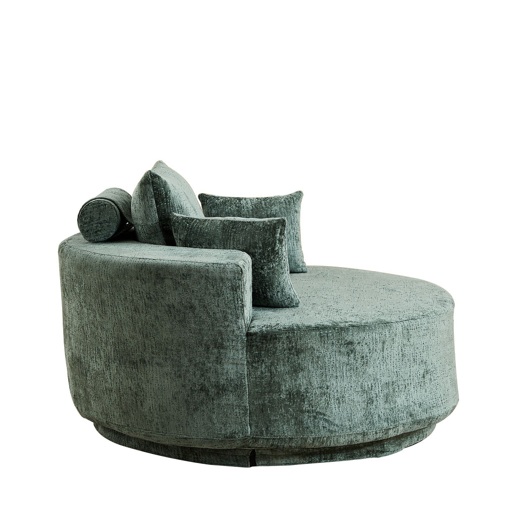 Swivel Sleeper Chair with Supportive Pillow and 360° Base - Multiple Colors