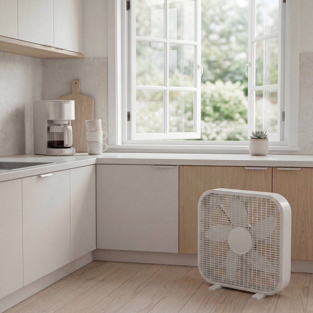 20 Inch Box Fan with 3-Speed Control - White