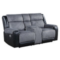 Gray Console Reclining Loveseat with Center Storage - Gray