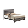 Mirage Panel Bed with Contemporary Headboard - Available in Dark Gray or White
