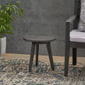 Acacia Wood Marina Side Table with Tripod Base - Gray or Light Gray