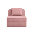 Armless Corduroy Sofa With Pillow - Pink