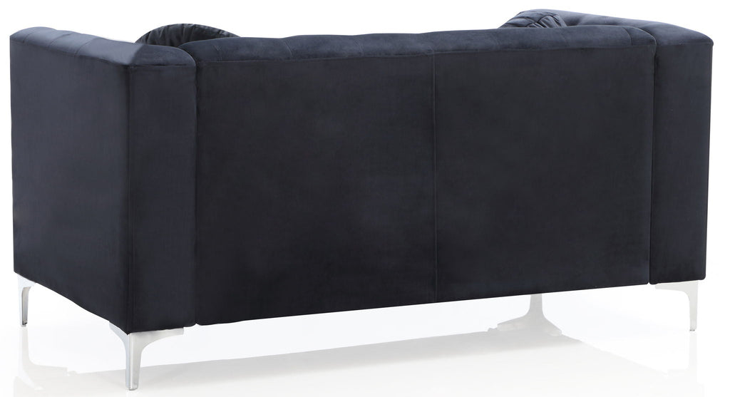 Stylish Sloped Arm Loveseat with MicroSuede Cover - Blue, Dark Gray, Red, Black