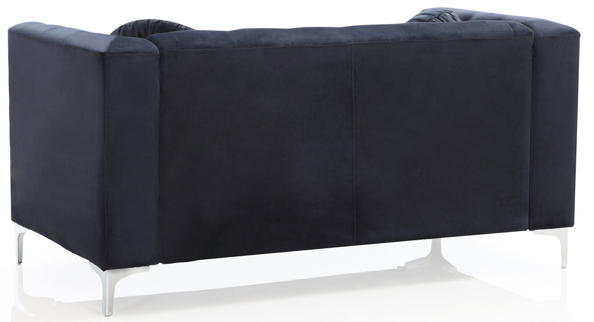 Stylish Sloped Arm Loveseat with MicroSuede Cover - Blue, Dark Gray, Red, Black