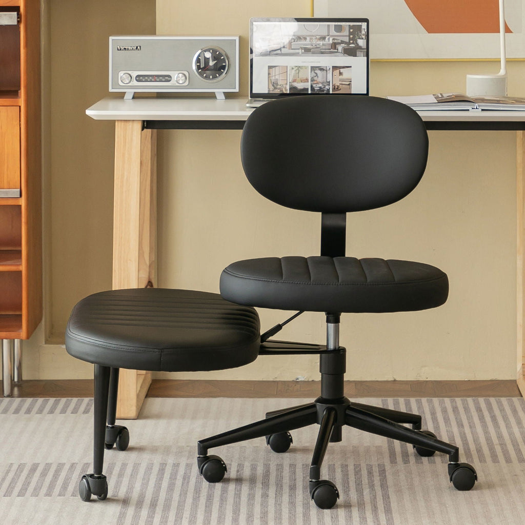 Ergonomic Cross Legged Office Chair with Back Support - Multiple Colors