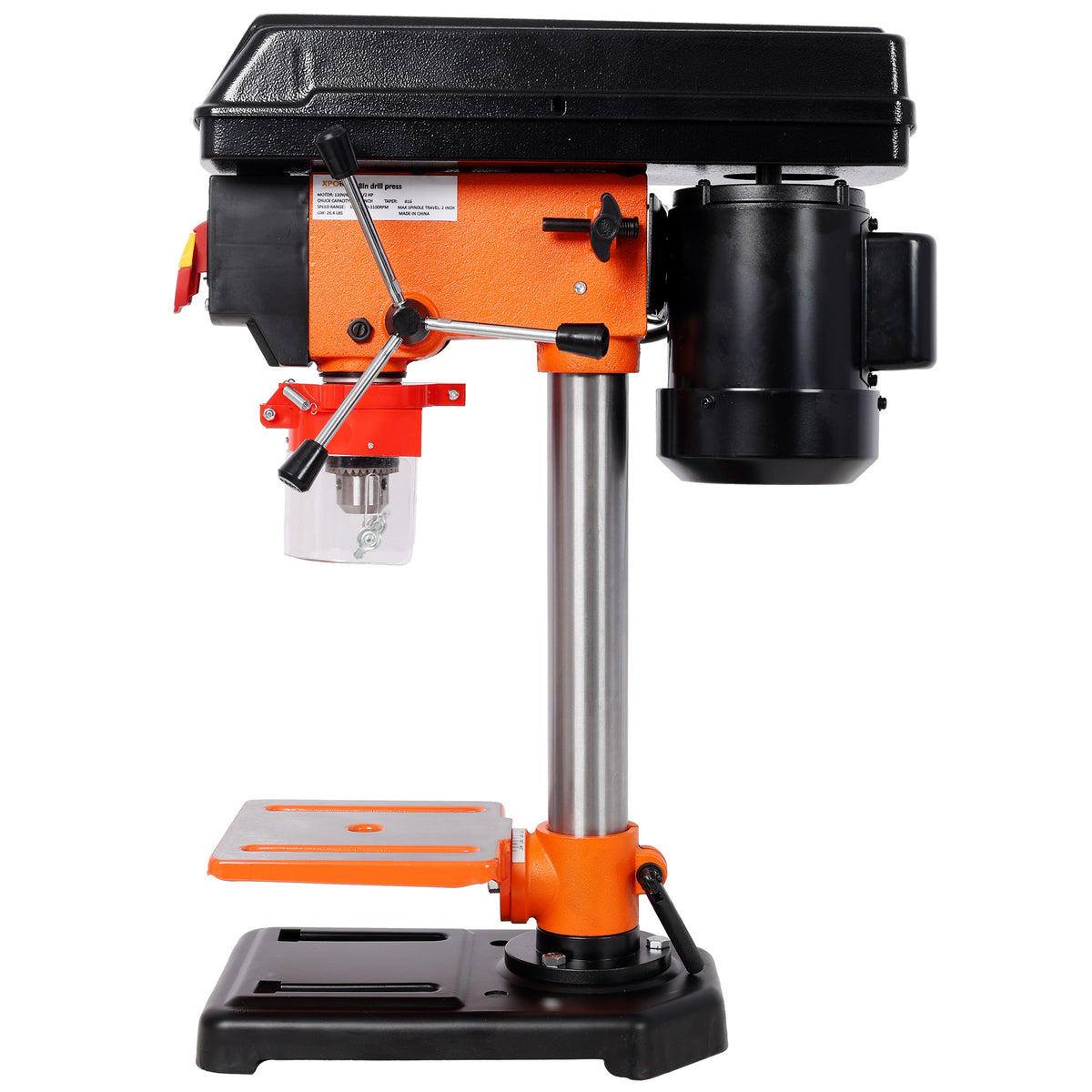 8" Swing Benchtop Drill Press with Laser & Vise Clamp - Steel
