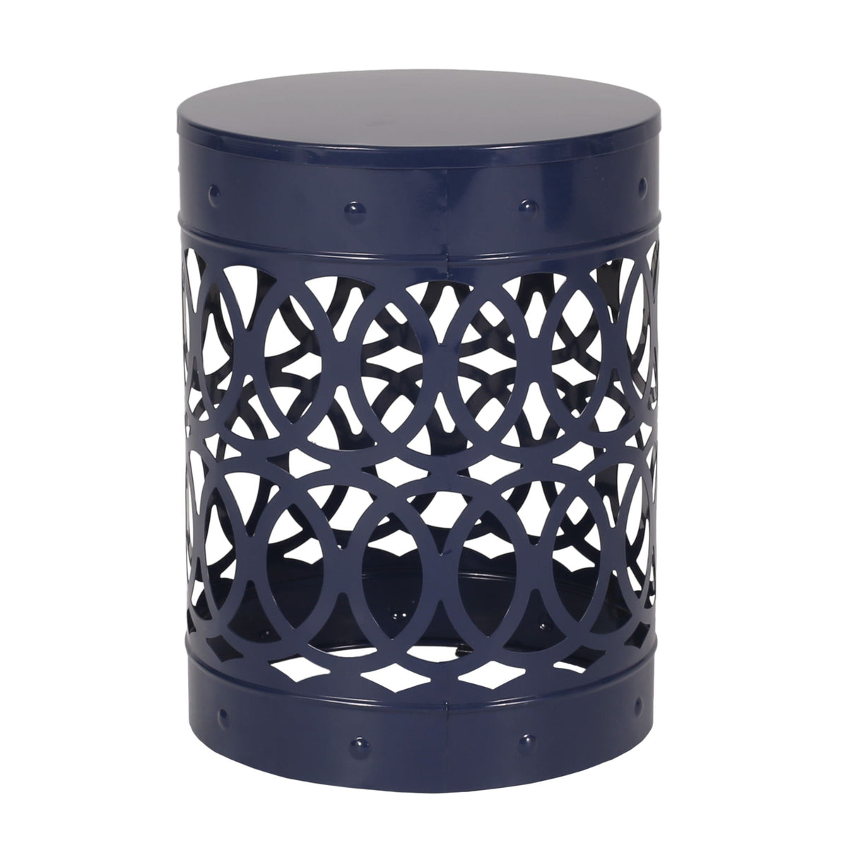 Outdoor Metal Large End Table with Modern Design - Multiple Colors
