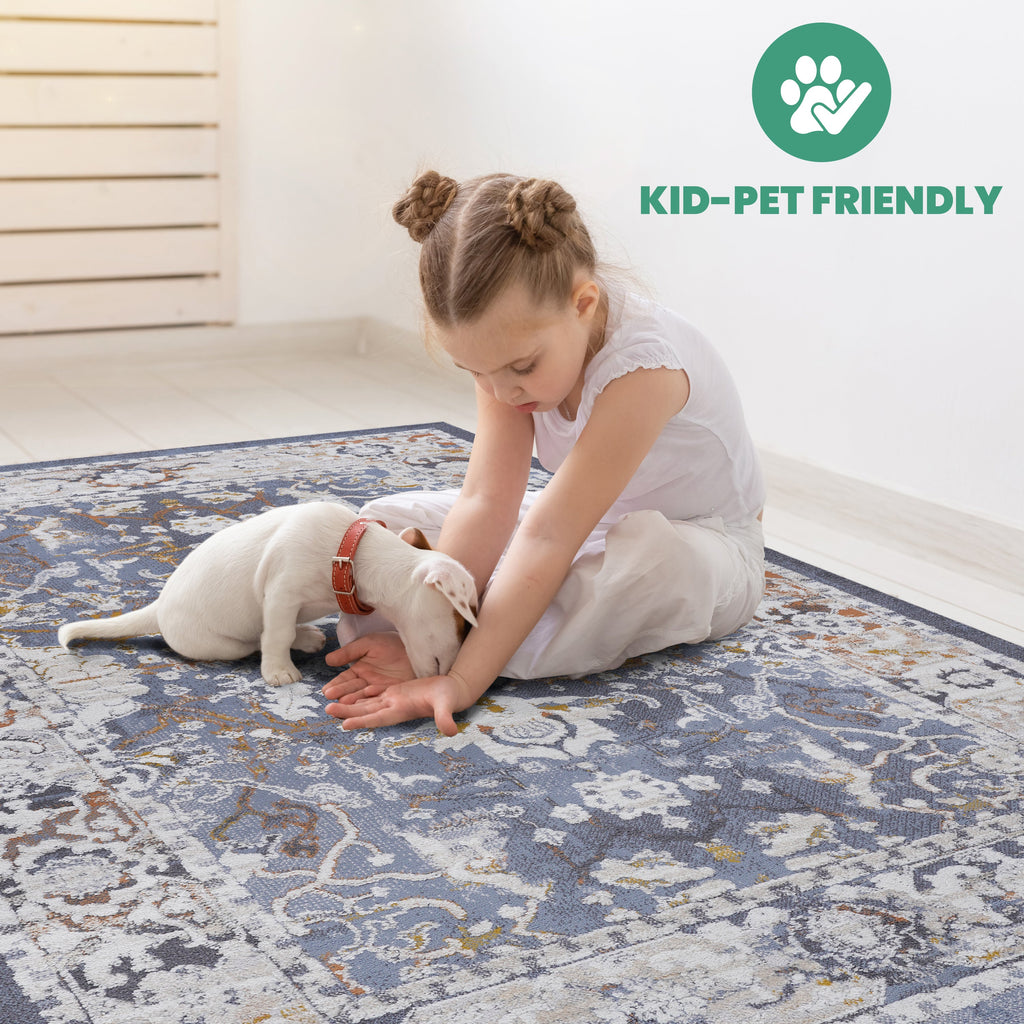 Payas Collection 7.9x10 Rug with Durable Polyester Construction - Multiple Colors
